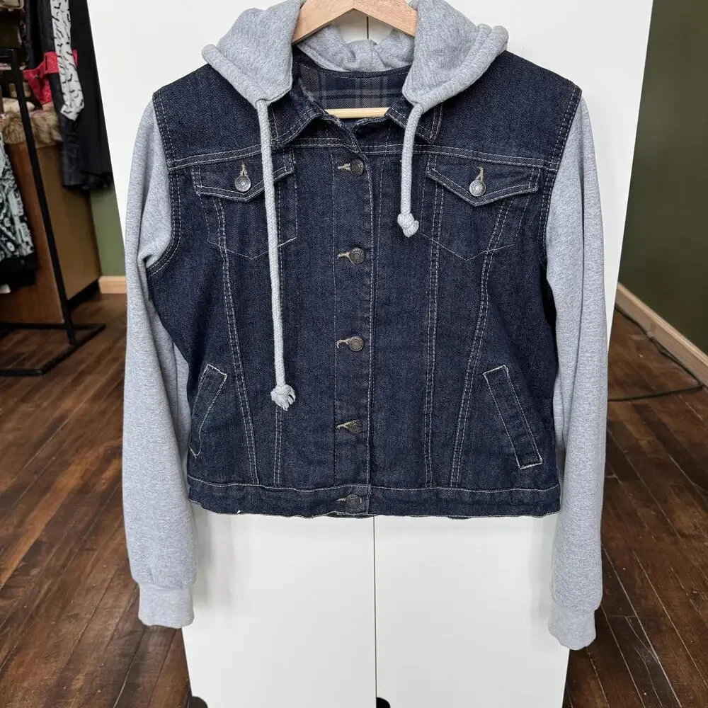 Unique Hand Painted Jean Sweater Jacket‎ Small/Large